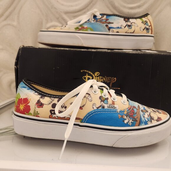 Disney X Edition Vans Aloha Mickey Sneakers. Customer return? Size 7.5. NIB. - Picture 1 of 12
